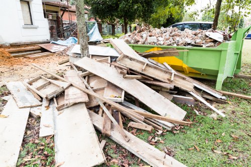 Satisfied customer with clean home after rubbish removal