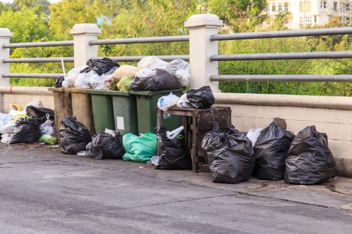 Various types of waste being collected in Tooting