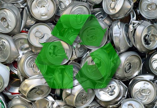 Recycling facility processing construction waste